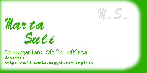 marta suli business card